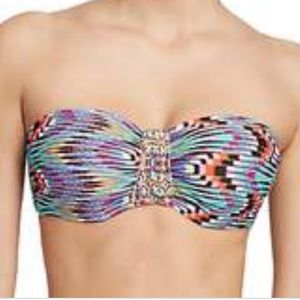 Profile Blush strapless underwire bikini top